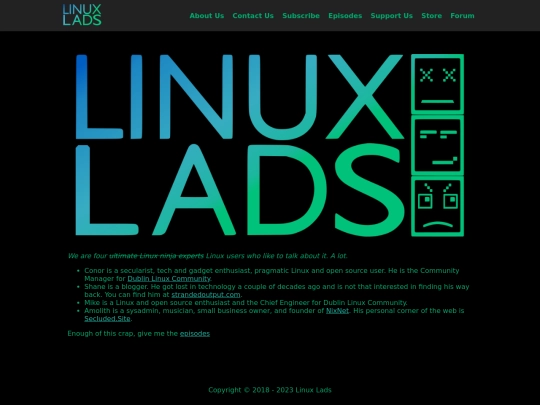 linuxlads.org screenshot