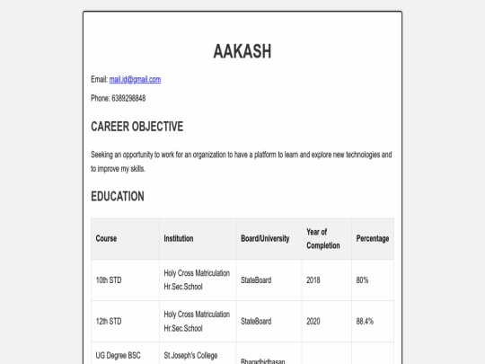 index screenshot