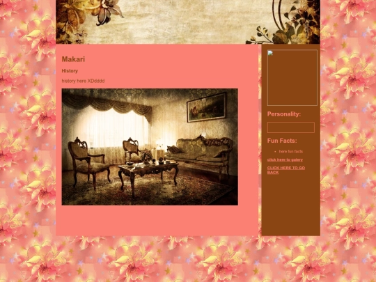 characters website/makari screenshot