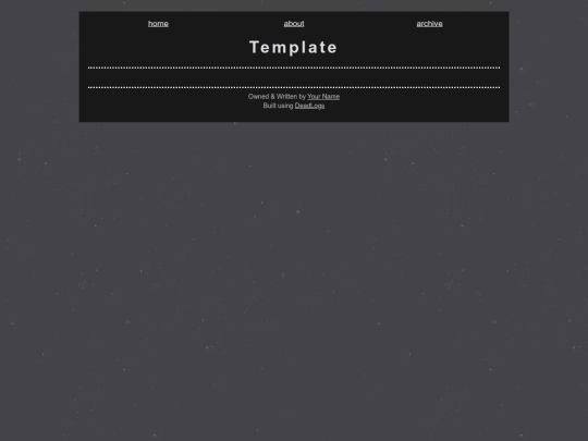 blog/template screenshot