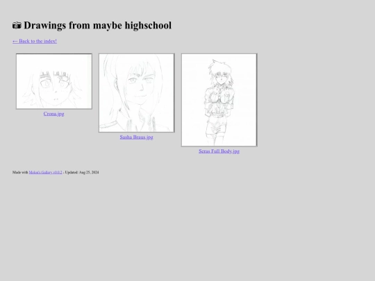 childhood pics/drawings-from-maybe-highschool screenshot