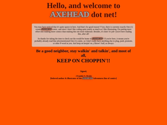 axeheadsite screenshot