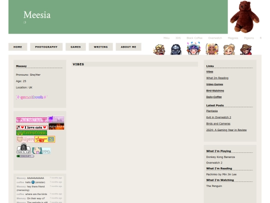 subpages/vibes screenshot