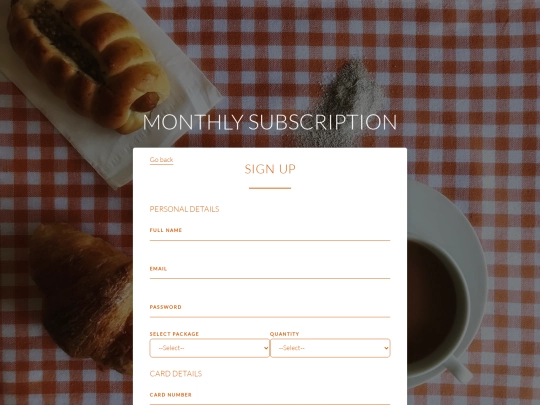 signup screenshot
