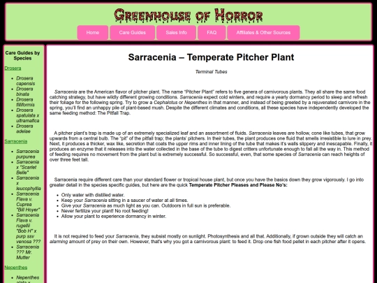 sarracenia screenshot