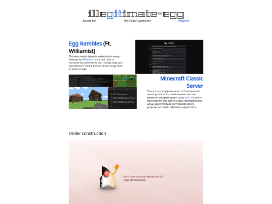 projects screenshot