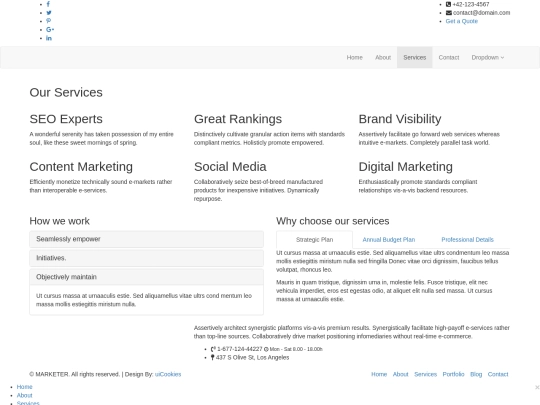 services screenshot