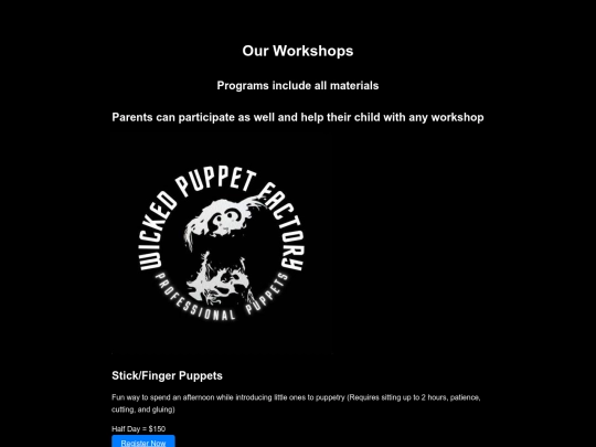 workshops screenshot
