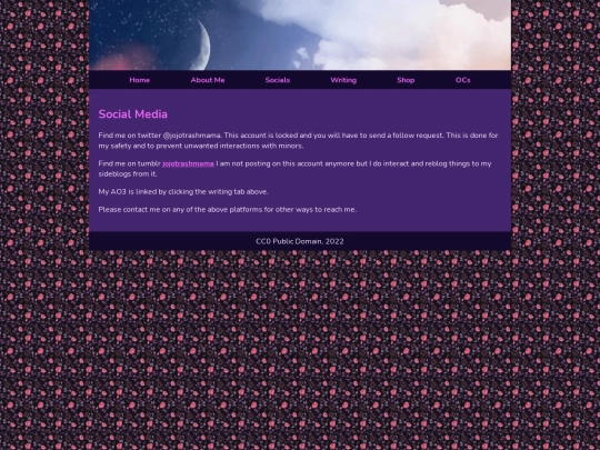 socials screenshot