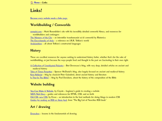 links screenshot