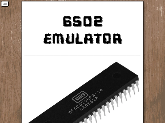 Pages/projects/6502 screenshot