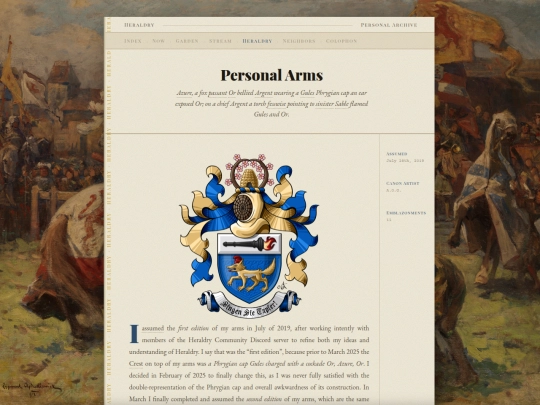 heraldry/personal screenshot