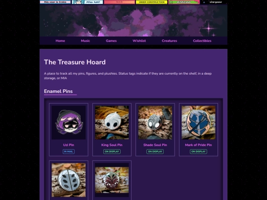 Collectibles screenshot