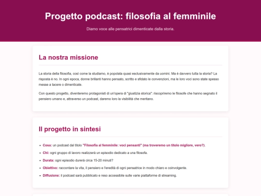 progettopodcastfem screenshot