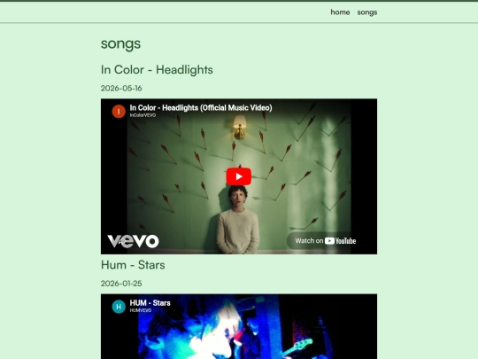 songs screenshot