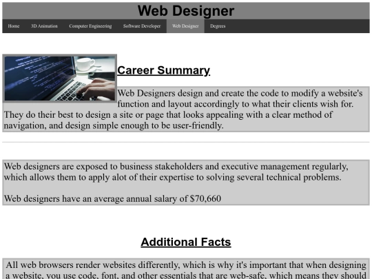 WebDesign screenshot