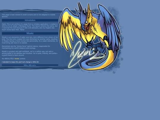 Mizalizapplication screenshot