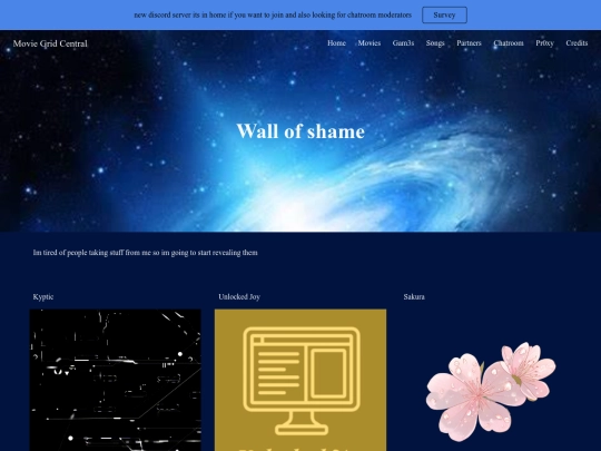 Wall of shame screenshot