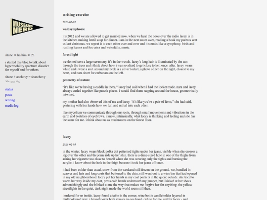 writing screenshot