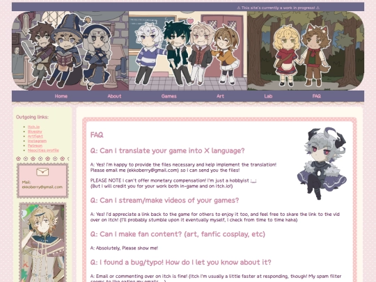 faq screenshot