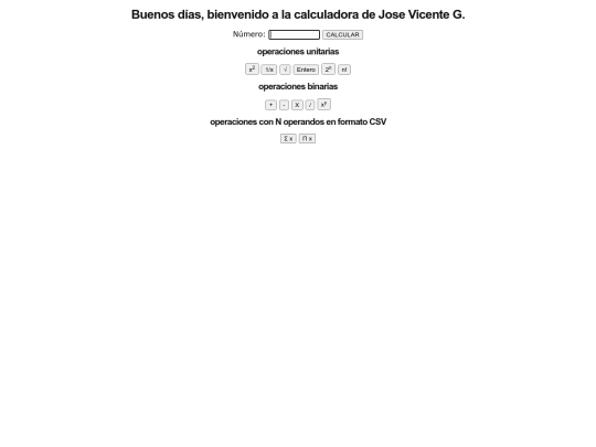 calculadorajquery screenshot