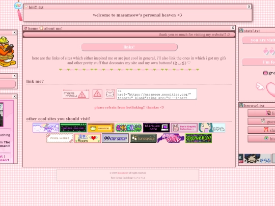 links screenshot