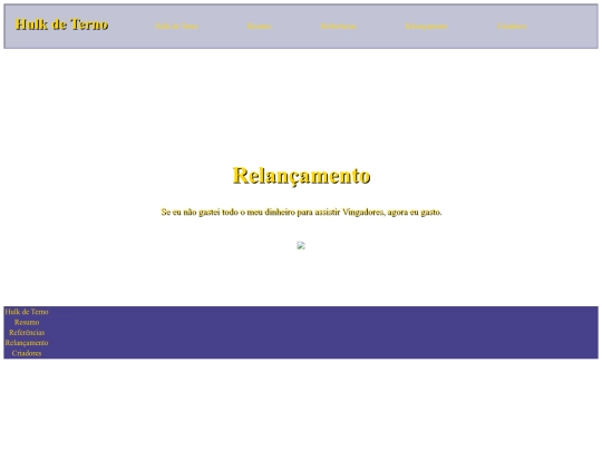 Trabalho de Web/Relançamento screenshot