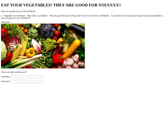 Eatyourvegiestheyaregoodforyou screenshot