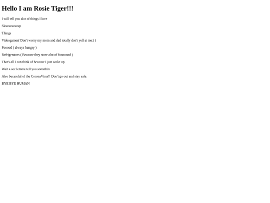 IamRosieTiger screenshot