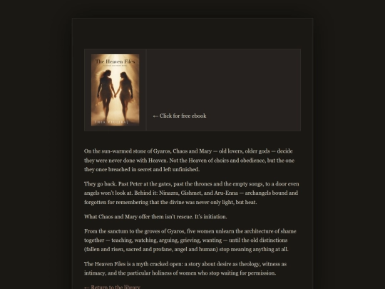 Books/TheHeavenFiles screenshot
