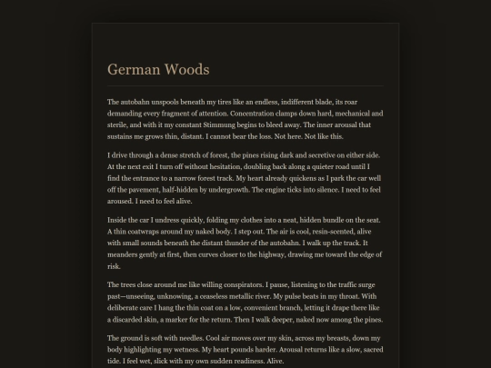 Confessions/GermanWoods screenshot