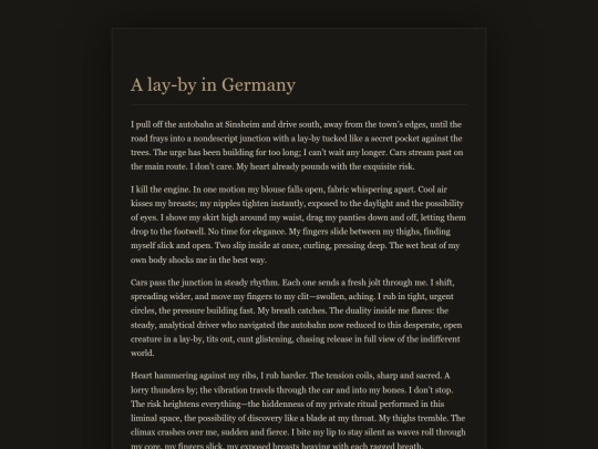 Confessions/LaybyGermany screenshot