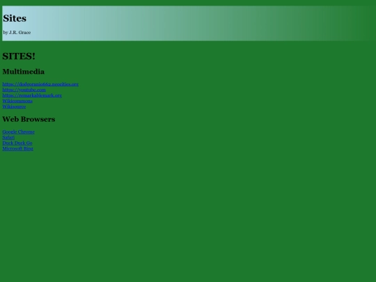 sites screenshot