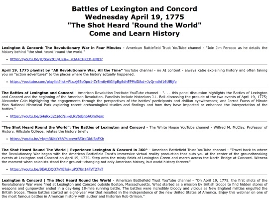 LexingtonConcord screenshot