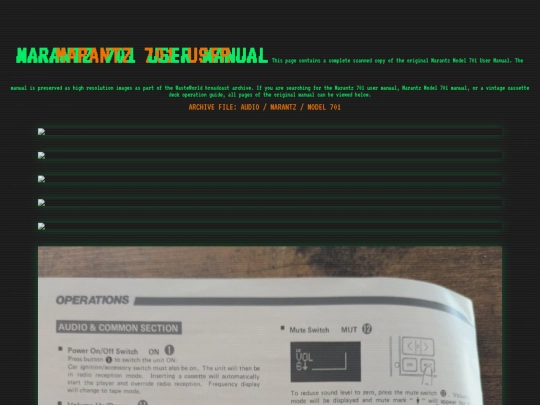 Marantz-701-user-manual screenshot