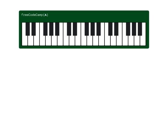 FreeCodeCamp/Piano screenshot