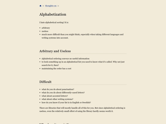 thoughts-on/Alphabetization screenshot