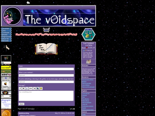guestbook screenshot