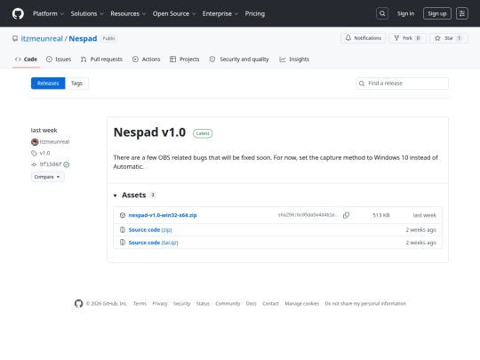 nespad/github screenshot