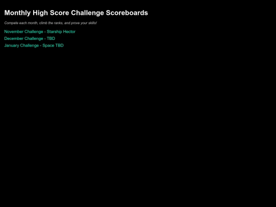 Test pages/HiScoreChallengeHub screenshot