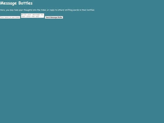 message-bottles screenshot