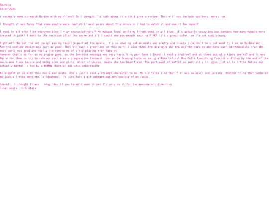 blogs/barbie screenshot