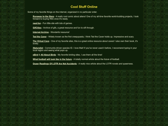 webstuff screenshot