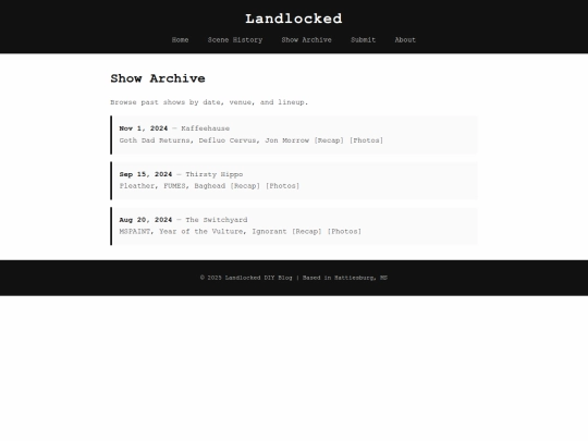 show-archive screenshot