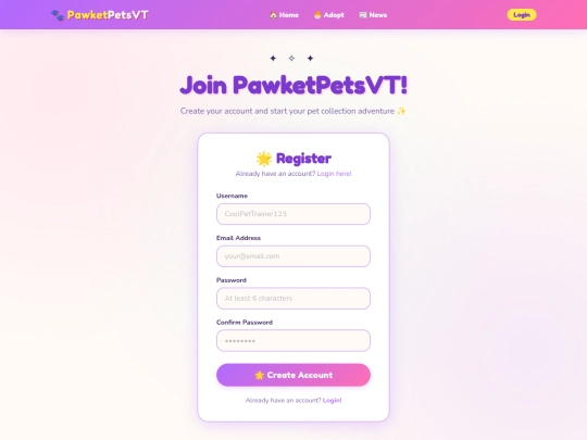 register screenshot