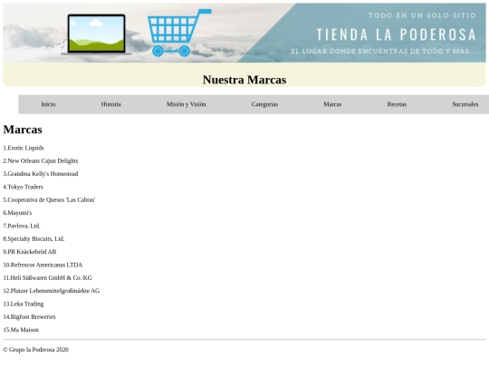 TiendaLaPoderosa/marcas screenshot