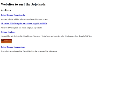 jojosbizzareadventure/thejojolinks screenshot