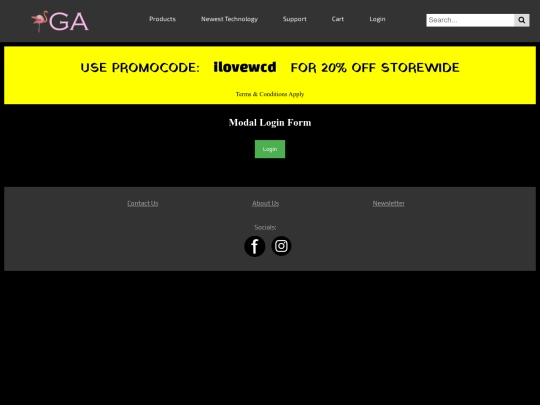 login screenshot
