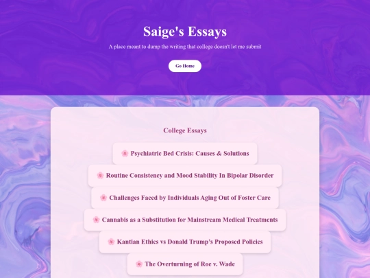 essays screenshot