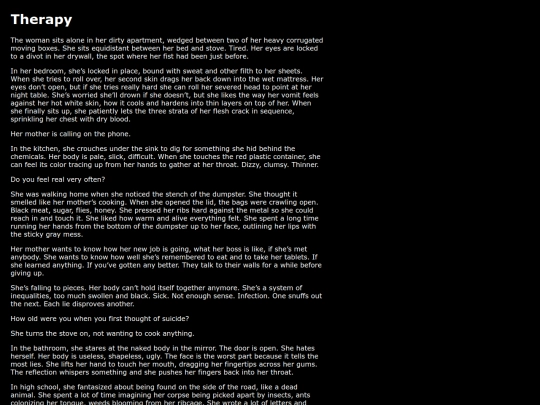 writing/therapy screenshot
